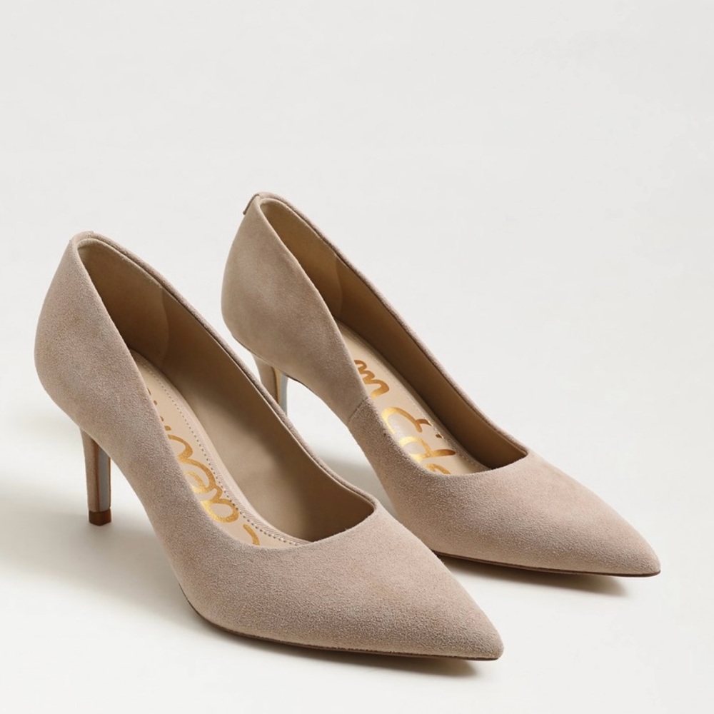 Sam Edelman Cappuccino Nude Suede Pump 8.5M